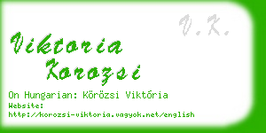 viktoria korozsi business card